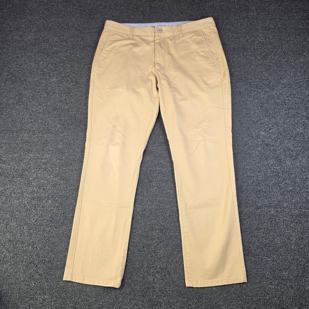 Bonobos Stretch Washed Chinos Tan Brown Mens 34x30 Tailored Fit Casual Golf Pant - Picture 12 of 13